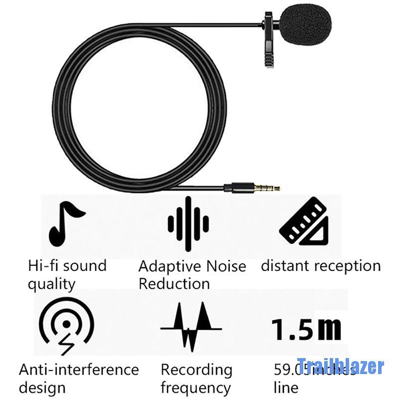 Micro Lavalier Chuyên Nghiệp Cho Điện Thoại Iphone / Phỏng Vấn / Ghi Âm