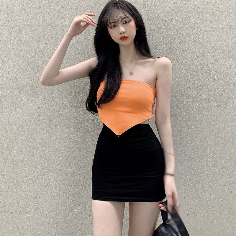 Chân Váy Ngắn Lưng Cao Màu Sắc Thanh Lịch