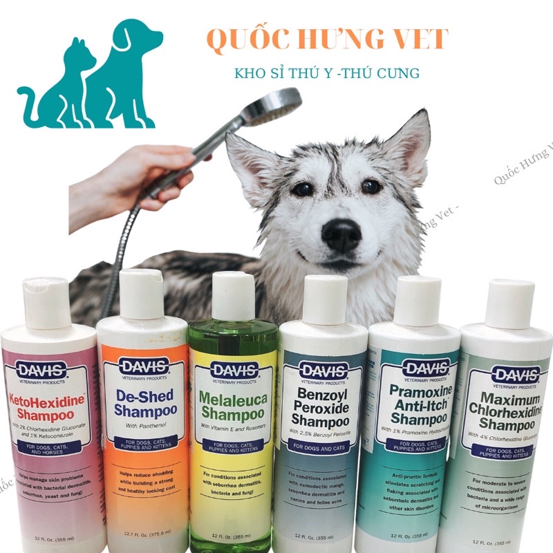 Dầu tắm cho chó bị viêm và nấm da của Davis Quốc Hưng Vet