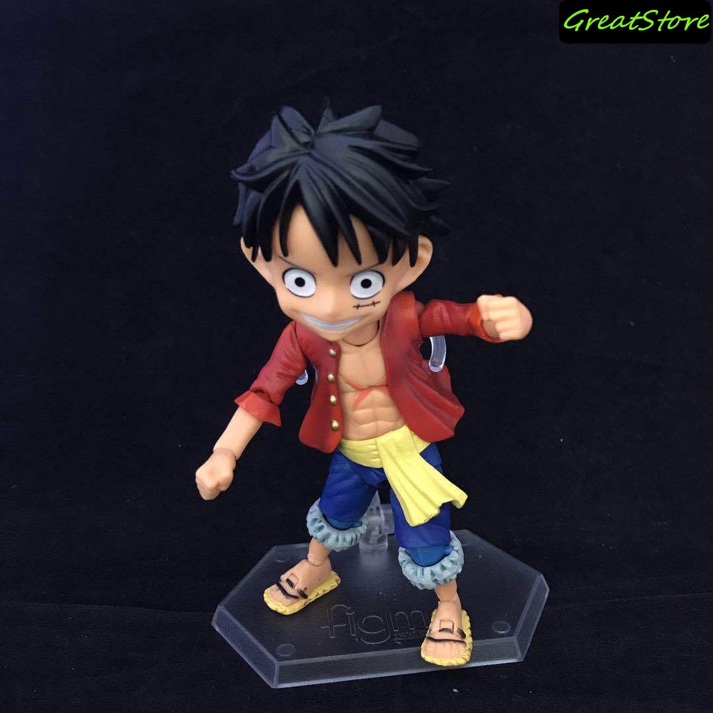 MÔ HÌNH NHÂN VẬT ONE PIECE FIGMA LUFFY Q SIZE SHF FIGMA KHỚP CỬ ĐỘNG ĐƯỢC