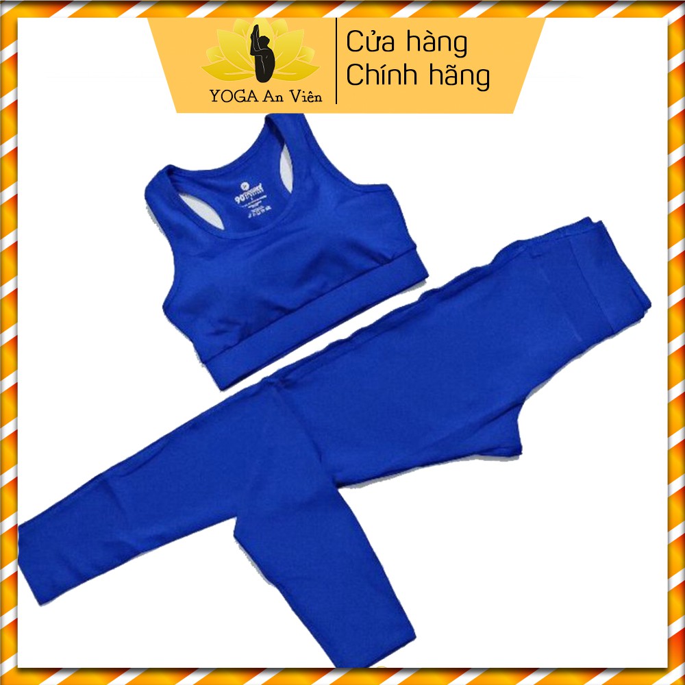 Set đồ tập yoga quai nhỏ 007, bộ tập thể dục áo croptop và quần dài chất liệu co giãn cực tốt 007