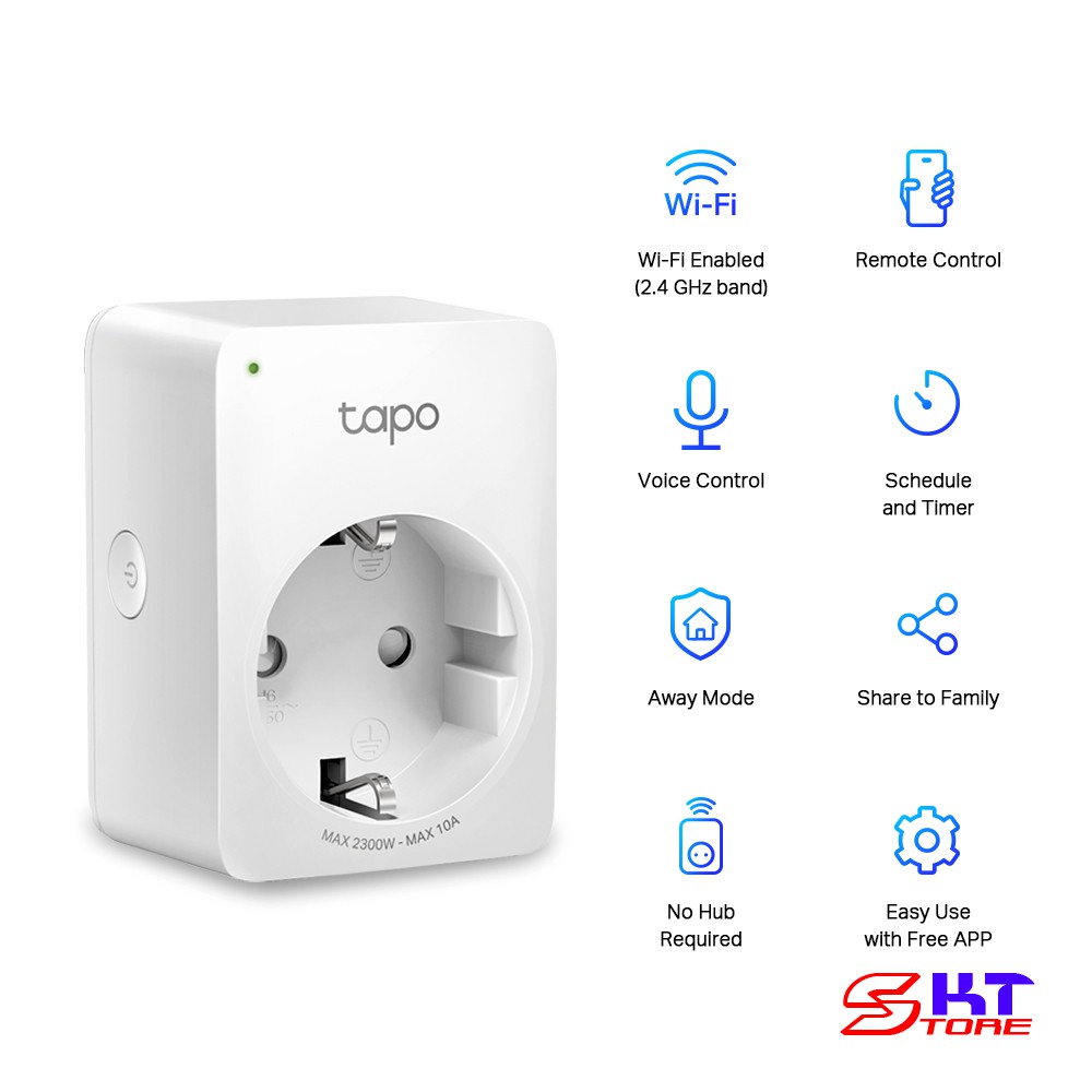 Ổ cắm Wi-Fi Thông Minh Nhỏ Gọn Tp-Link Tapo P100 - Hàng Chính Hãng