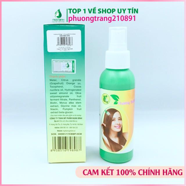 Xịt tinh dầu dưỡng tóc hương bưởi Ngân Bình giúp kích mọc tóc, giảm tình trạng tóc gãy rụng 100ml