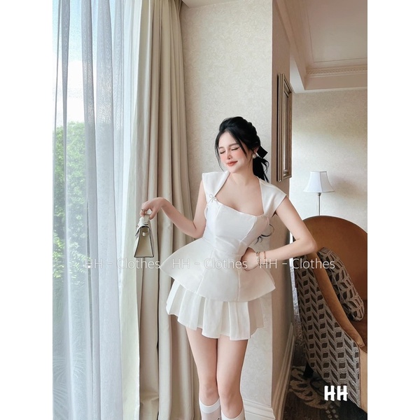 Áo Tafta Dáng Peplum HÀNG SẴN