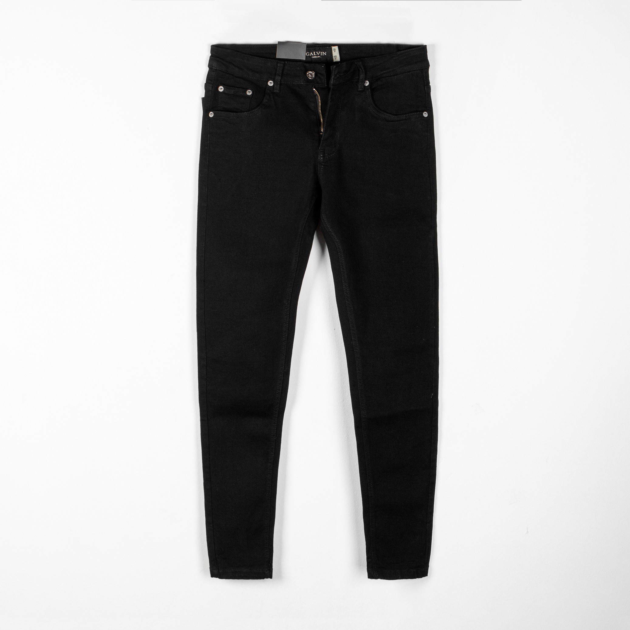 Quần Jeans nam đen trơn Galvin basic chất co giãn form slimfit QJGV32 - Leo Vatino