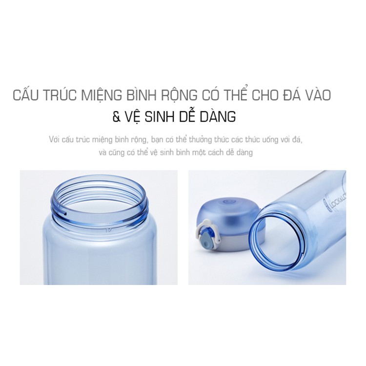 Bình nước nhựa Tritan Lock&Lock One Touch Bottle 500ml ABF645