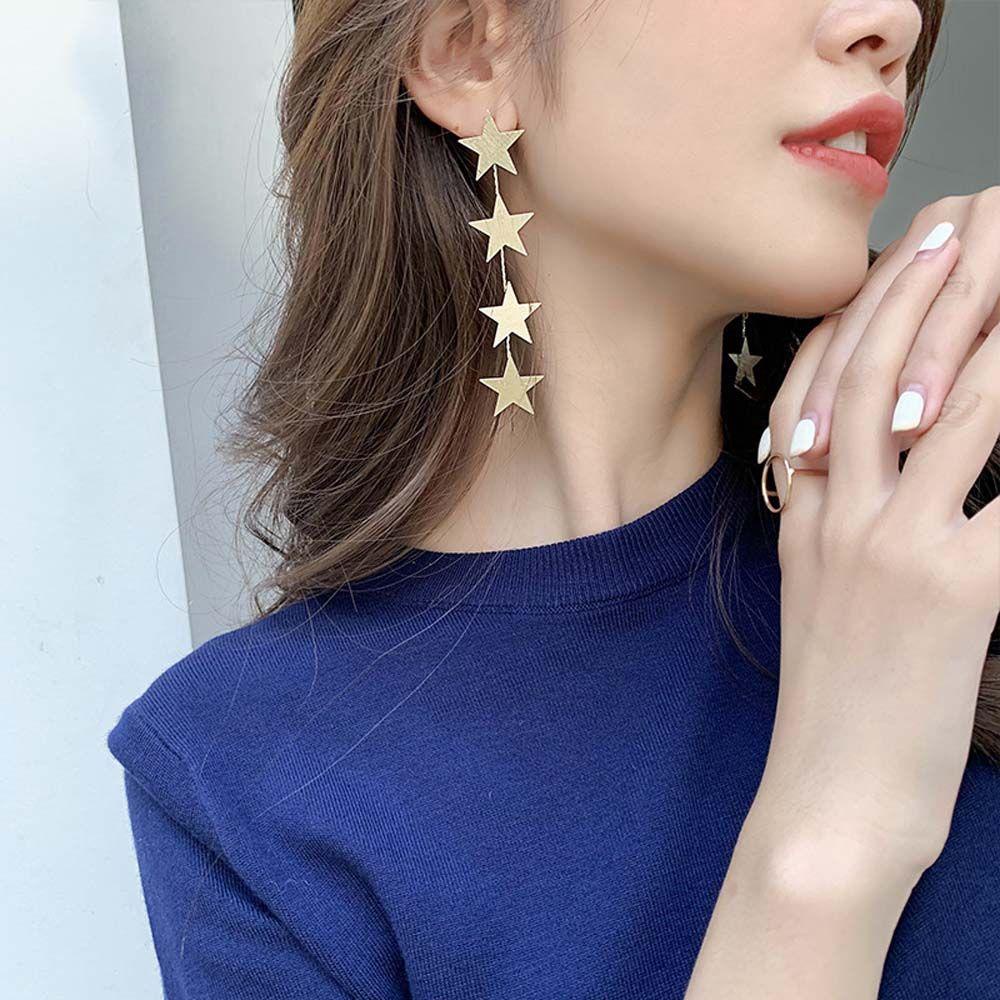 Bông Tai RALPH Dài Thanh Lịch|Bông Tai Ngôi Sao Tua Rua Xinh Xắn Cho Nữ