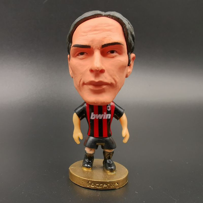 Serie A. Mô Hình Cầu Thủ Bóng Đá Milan Kaka Maldini Inzaghi Ronaldinho Roberto Baggio