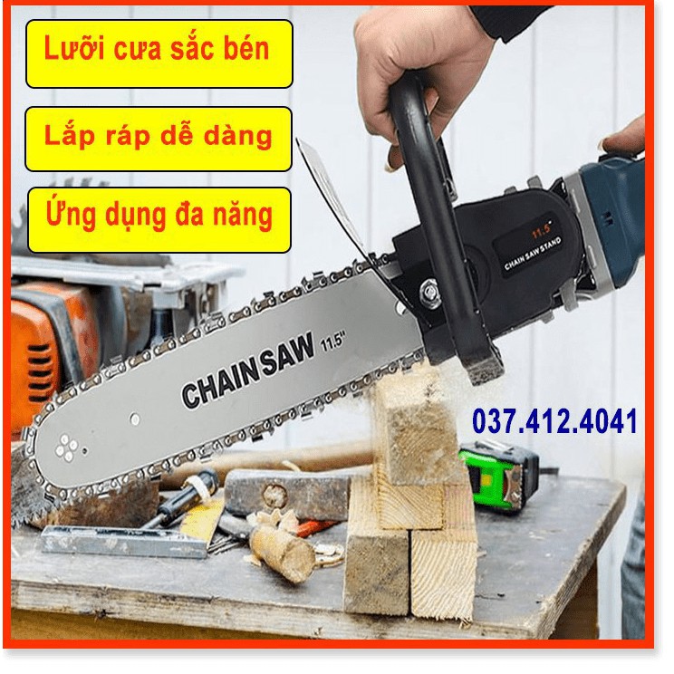 [Giá Sốc] Lưỡi cưa xích gắn máy mài CHAIN SAW - luoi cua xich gan may mai - Có bình tra dầu tự động gắn liền