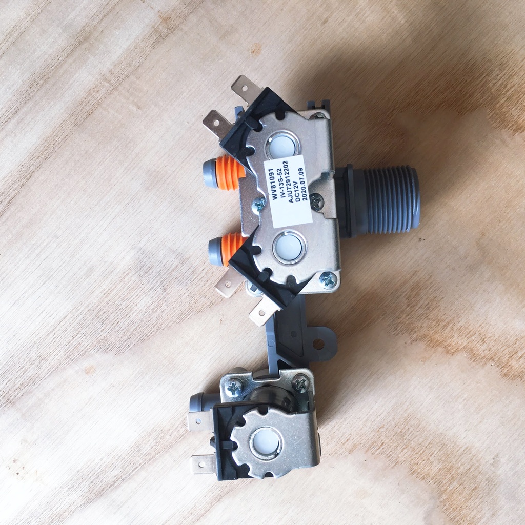 Van cấp nước máy giặt LG ba cổng DC 12V [LOẠI TỐT] Van cấp ba máy giặt LG, van điện từ máy giặt LG