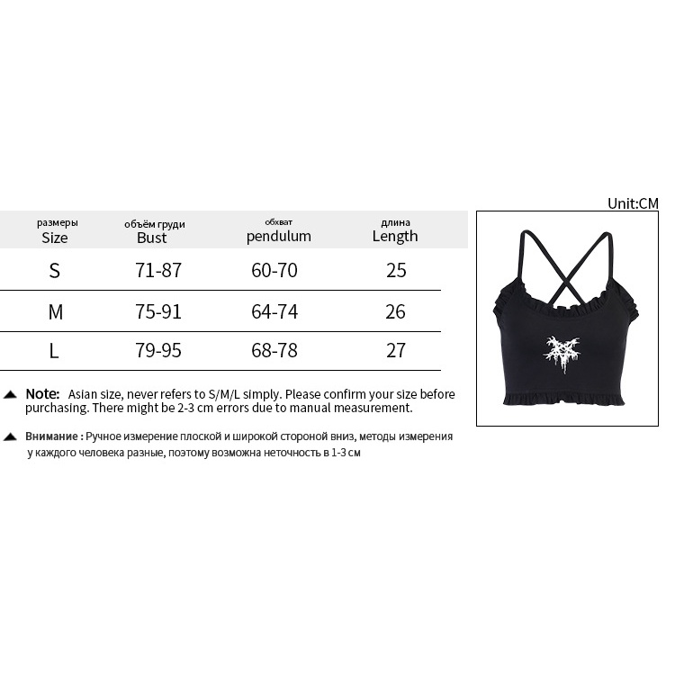 Áo Tank Top Hai Dây Hở Lưng In Hình Ngôi Sao Phong Cách Đường Phố Gợi Cảm Cho Nữ