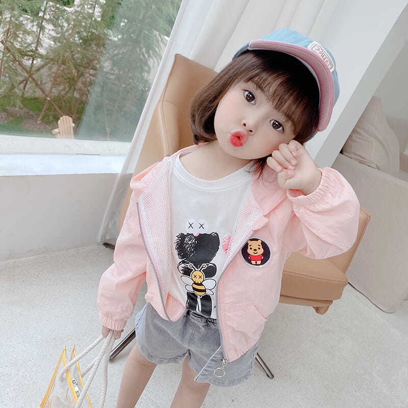 Áo khoác chống nắng thoáng khí thiết kế mới thời trang mùa hè dành cho bé gái