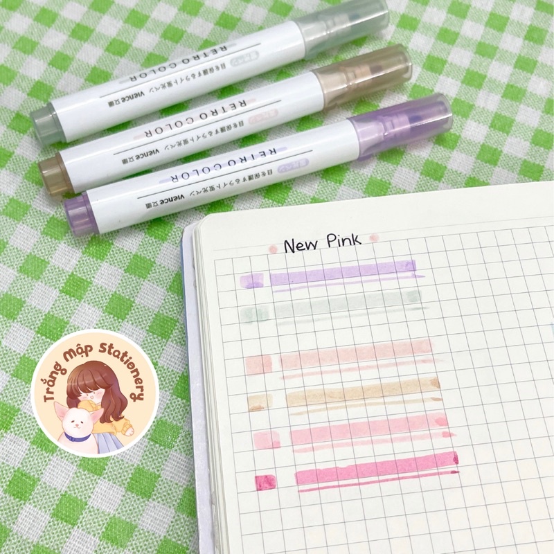 Bộ 6 cây bút dạ quang Vience đánh dấu màu sắc tươi tắn