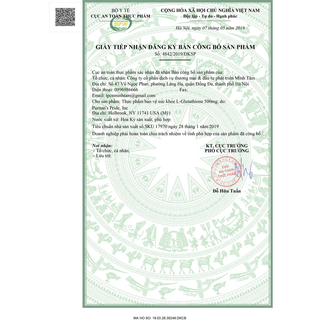 Viên Hỗ Trợ Làm Trắng Da, Giảm Nám, Thải Độc L- Glutathione (Reduced) 500mg Puritan's Pride - 30viên | BigBuy360 - bigbuy360.vn