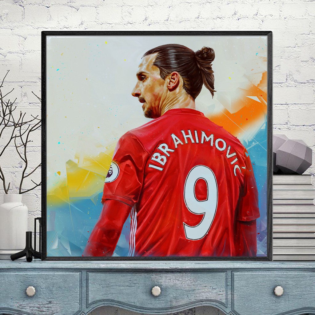 Tranh Canvas Ibrahimovic, Có Khung Composite, Bảo Hành 2 Năm
