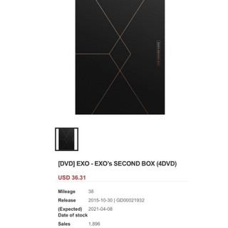 [DVD] EXO - EXO’s SECOND BOX (4DVD)