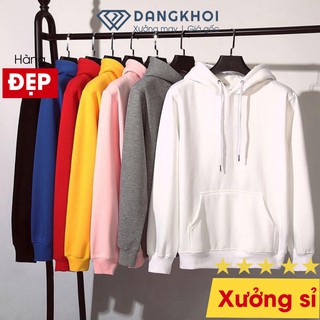 Áo Hoodie Trơn ❤️Freeship❤️ Áo Nỉ Hoodie Unisex Nam Nữ Nhiều Màu Loại Đẹp Đen/Trắng/Hồng/Xanh/ Xám Ghi H310