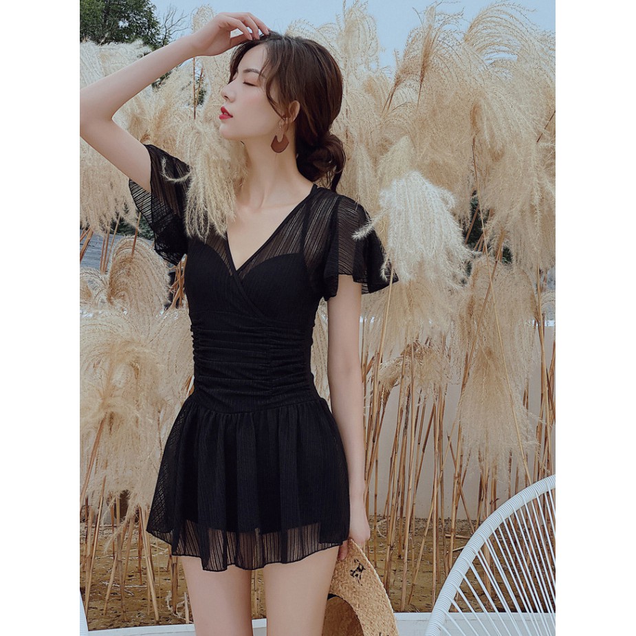 Đồ bơi Liền ren đen cộc tay ( Mã : Y2070 ) | BigBuy360 - bigbuy360.vn