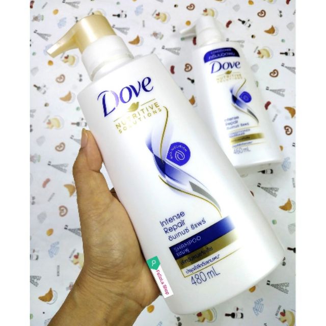 DOVE dầu gội 480ml /dầu xả 460ml Thái Lan 🇹🇭 phục hồi hư tổn suôn mượt dầu dưỡng ẩm