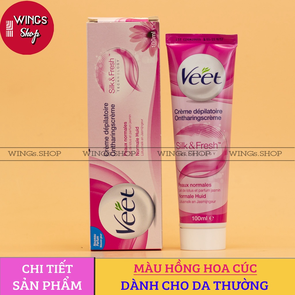 Kem Tẩy Lông Veet Silk &amp; Fresh Pháp 100ml