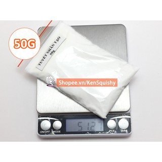 Tuyết Nhân Tạo Loại 50Gram Đóng Gói Túi Zip Nguyên Liệu Làm Slime Mâyo