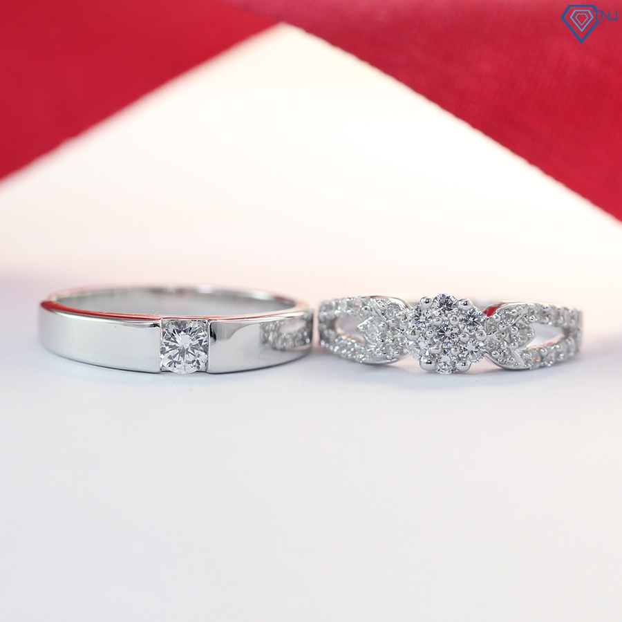 Nhẫn bạc cặp đôi nam nữ khắc tên theo yêu cầu ND0378 Trang Sức TNJ