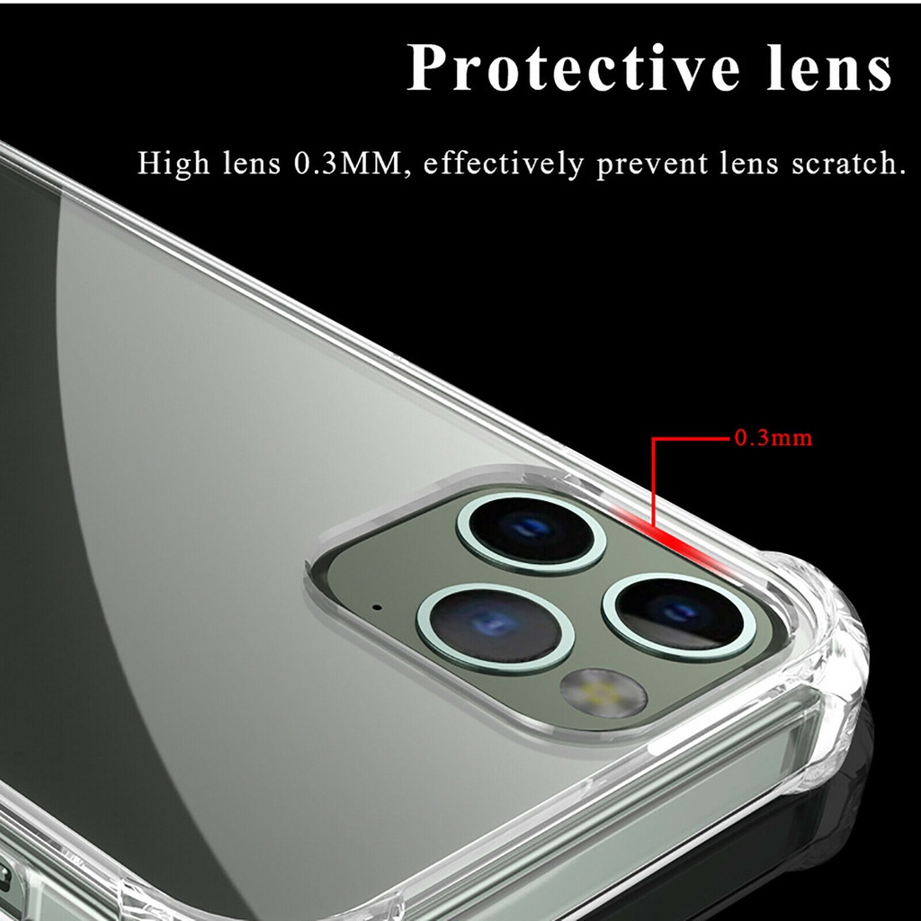 Shockproof Armor Clear Case For iPhone 12 Pro Max 11 pro Max / Transparent Phone Cases Airbag Cover