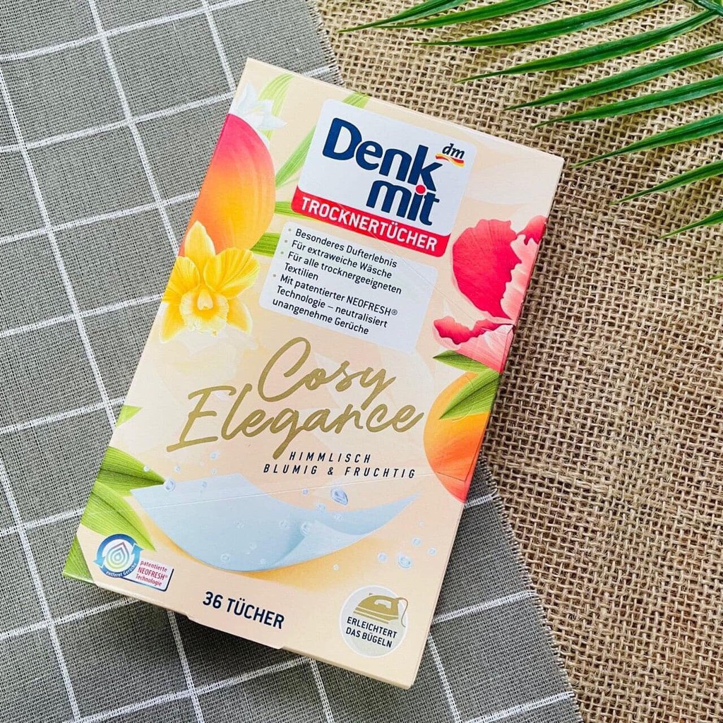 {Có sẵn} Giấy thơm Denkmit (hộp 36 tờ)- nội địa Đức