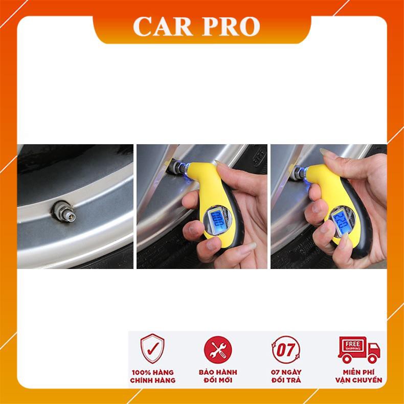 Đồng hồ đo áp suất lốp độ chính xác cao Tire Gauge - chính hãng - CAR PRO  loại điện tử