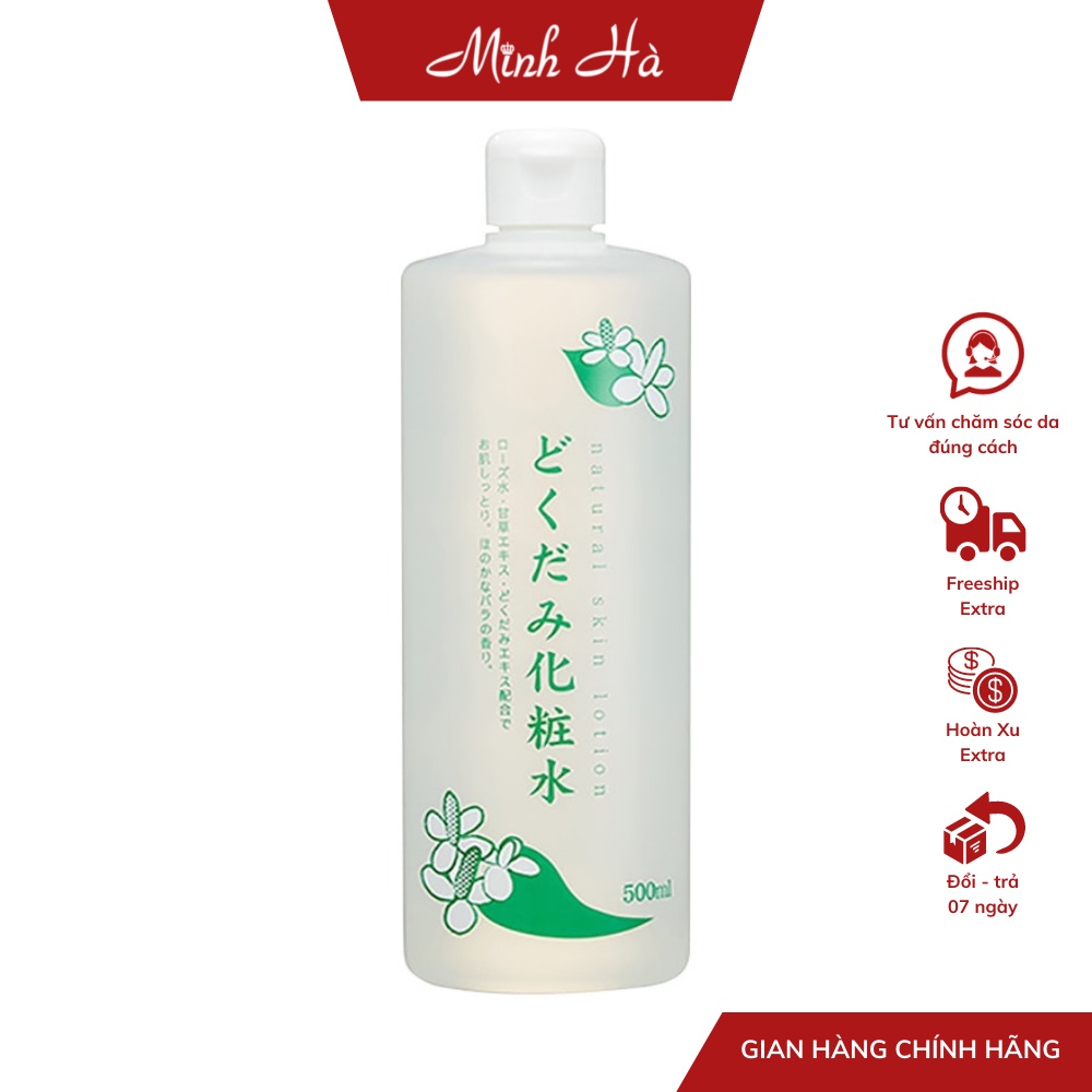 Nước hoa hồng diếp cá Chinoshio Natural Skin Lotion Nhật 500ml dành cho da dầu mụn