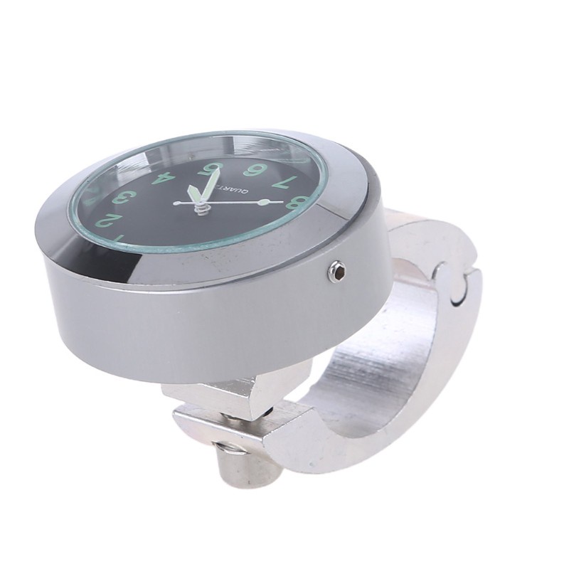 Đồng Hồ Hợp Kim Nhôm Mini Phát Sáng Trong Bóng Tối Gắn Tay Lái Xe Đạp / Mô Tô Chống Thấm Nước Tiện Dụng