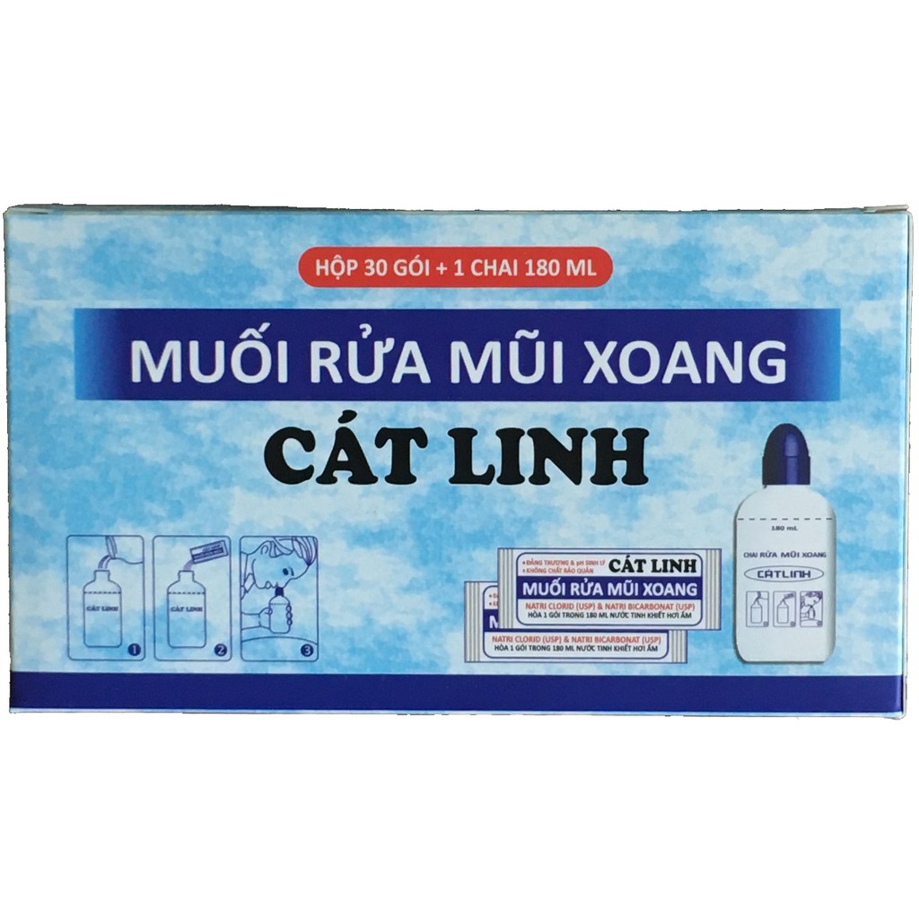 MUỐI RỬA MŨI XOANG CÁT LINH – Giúp vệ sinh mũi, làm sạch chất nhầy, giúp thông mũi