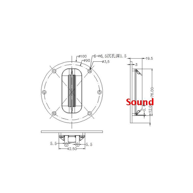 Set 2 loa ruy băng 8ohm 8Ω 15W chuyên nghiệp chất lượng cao