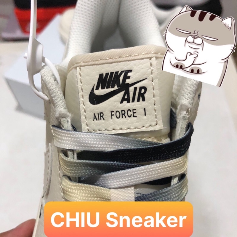 Giày thể thao tăng chiều cao af1 trắng âm dương phiên bản cao cấp giày Sneaker af1