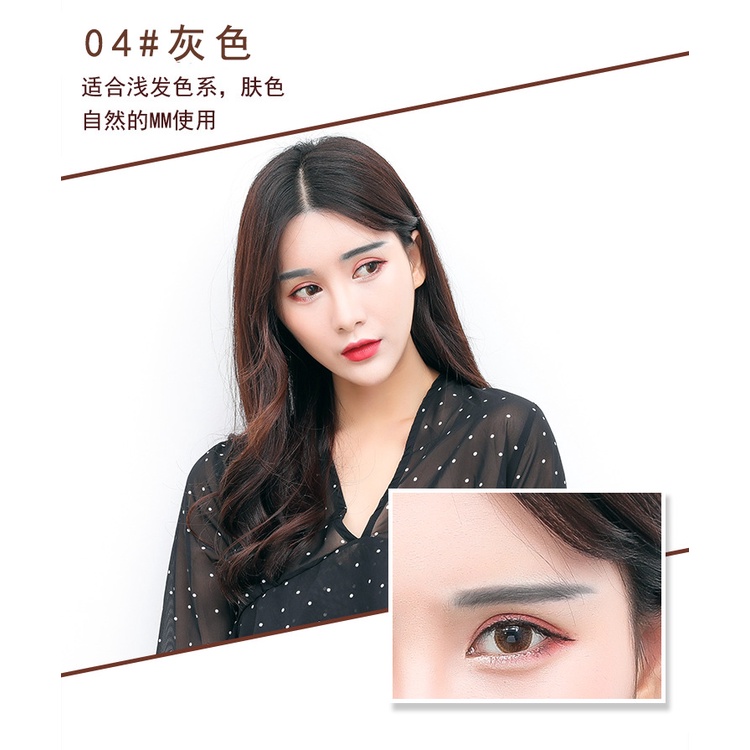 Bút kẻ lông mày MISHITI 5 màu sắc tùy chọn thiết kế hai đầu chống thấm nước lâu trôi 30g
