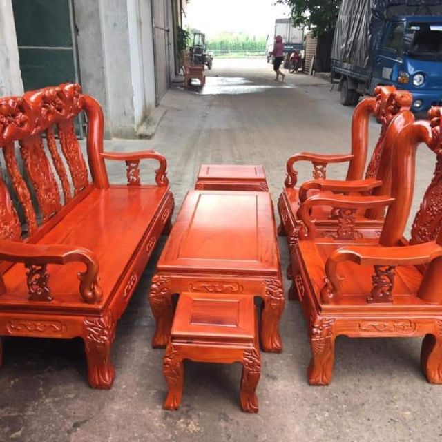 Bộ bàn ghế Minh Quốc Đào gỗ hương đá nam phi