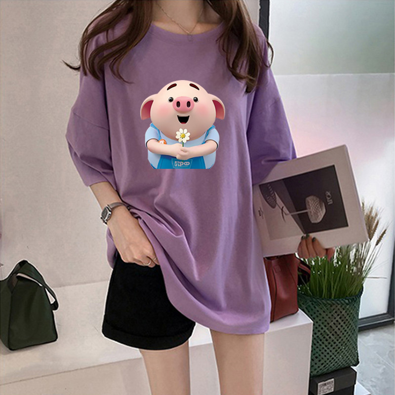 NRVP Áo Thun Ngắn Tay Dáng Rộng Thời Trang Cho Nữ