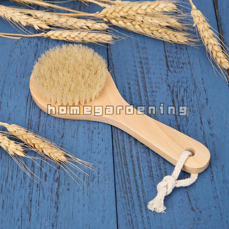 Bàn Chải Chà Lưng Cán Dài Bằng Gỗ Tự Nhiên Dùng Cho SPA