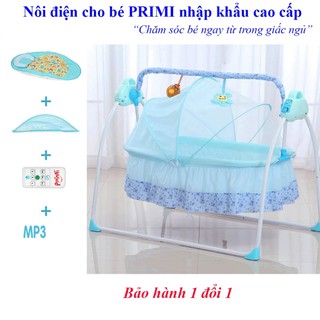 Nôi điện tự động Pri Mi cho bé yêu- Nôi điện cao cấp có phát nhạc MP3 và đồ chơi cho bé