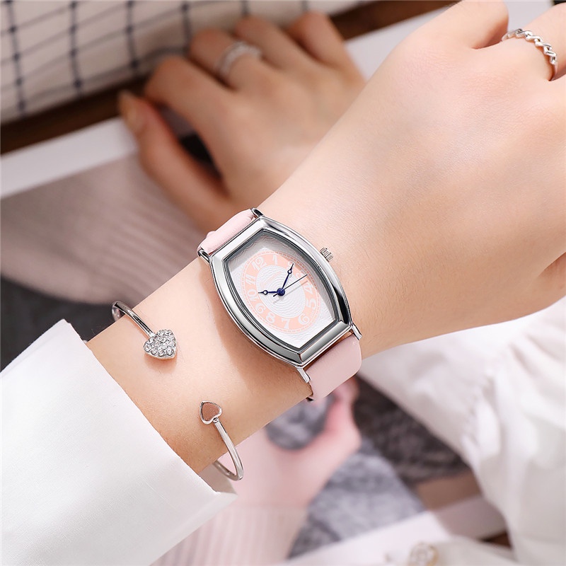 Đồng Hồ Đeo Tay Tonneau Dây Da Thời Trang Cho Nữ