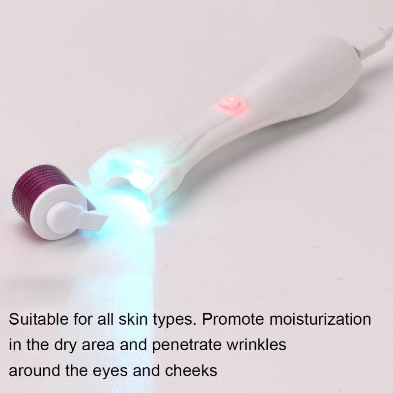 Derma Roller  0.5mm Electric Microneedling LED Vibration Anti Wrinkle Skin Care Dermaroller Home Needling Beauty