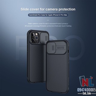Ốp lưng iPhone 12 Pro Max bảo vệ camera hiệu Nillkin CamShield
