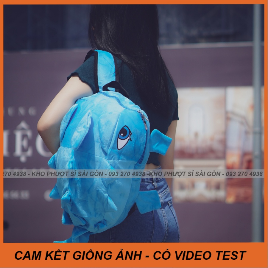 Balo tắc kè nhiều màu vải nhung - Balo khủng long Nhung mịn đựng sách vở đi học Kute