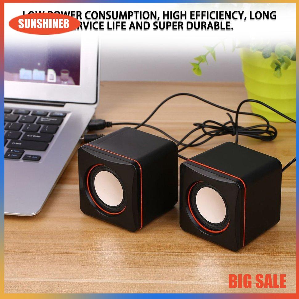 Loa Mini Hình Vuông Có Dây Kết Nối Usb