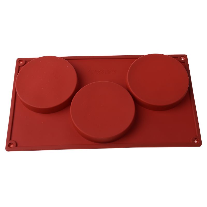 Whi 3 Cái 3 Bộ Khuôn silicone Tròn Làm Bánh