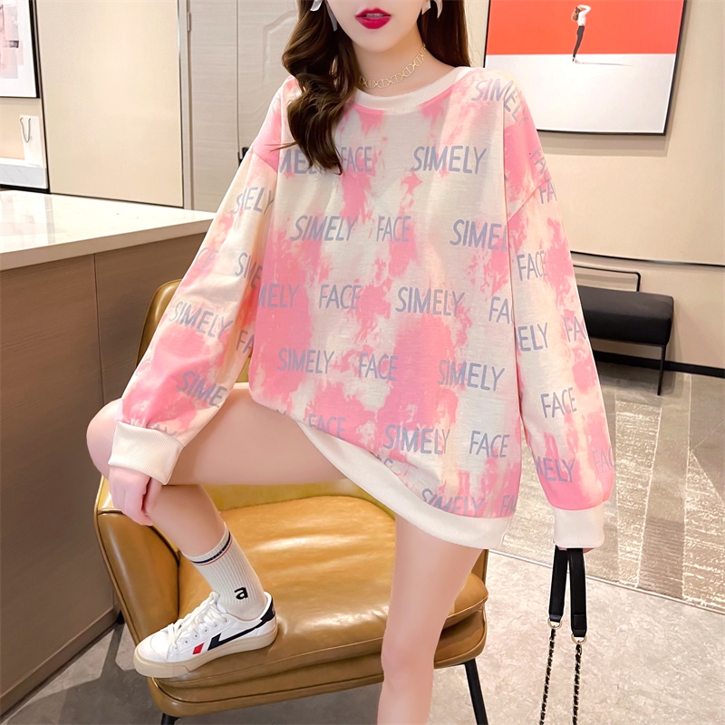 Áo Thun Tay Dài Dáng Rộng Thời Trang Mùa Thu Phong Cách Hàn Quốc Cho Nữ