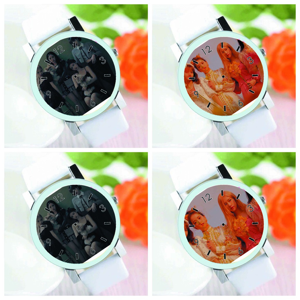 Đồng hồ đeo tay nam nữ IN HÌNH Blackpink Lisa Jennie Rose Jisoo phụ kiện thời trang