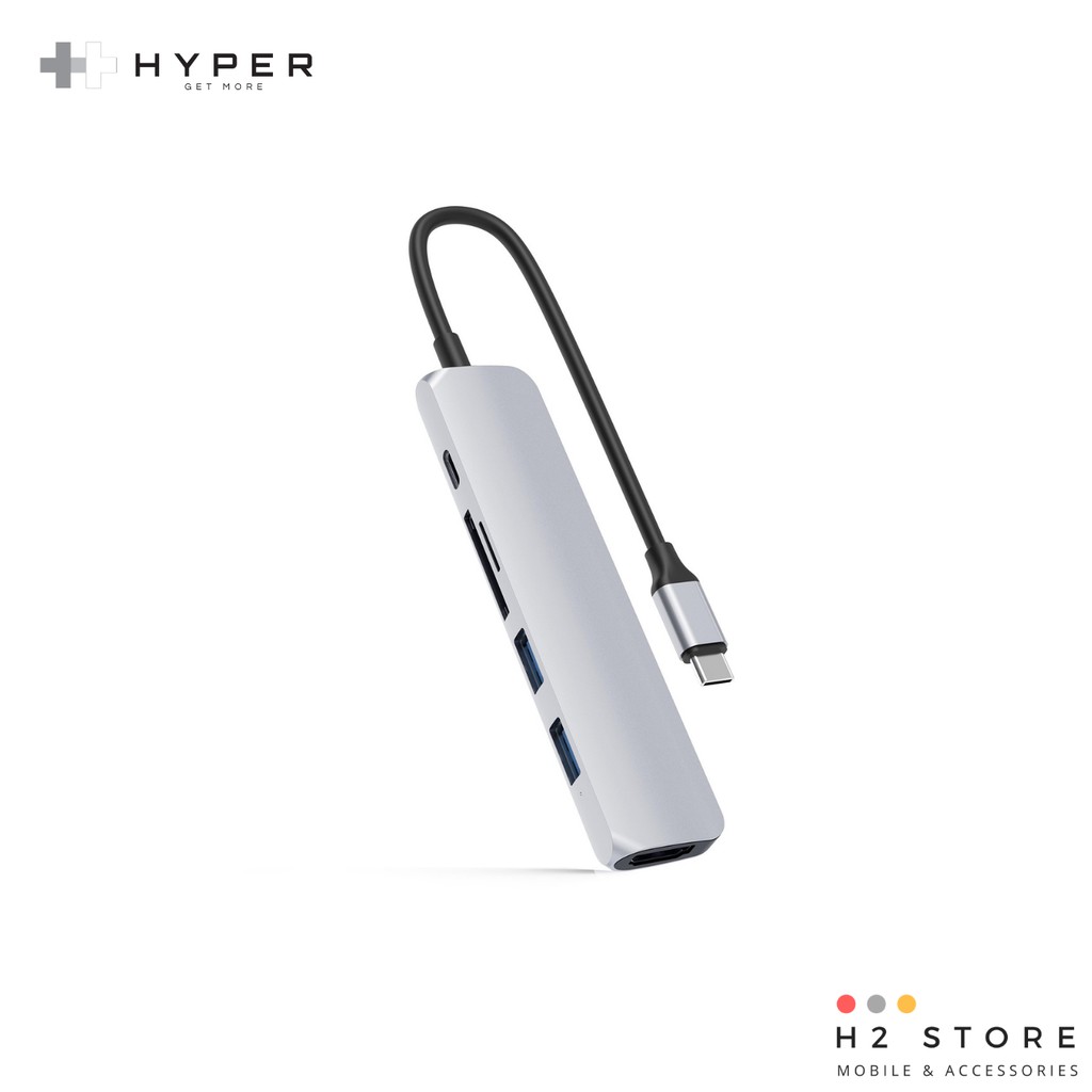 Cổng chuyển HyperDrive BAR 6-in-1 USB-C Hub cho Macbook, PC & Devices - HD22E