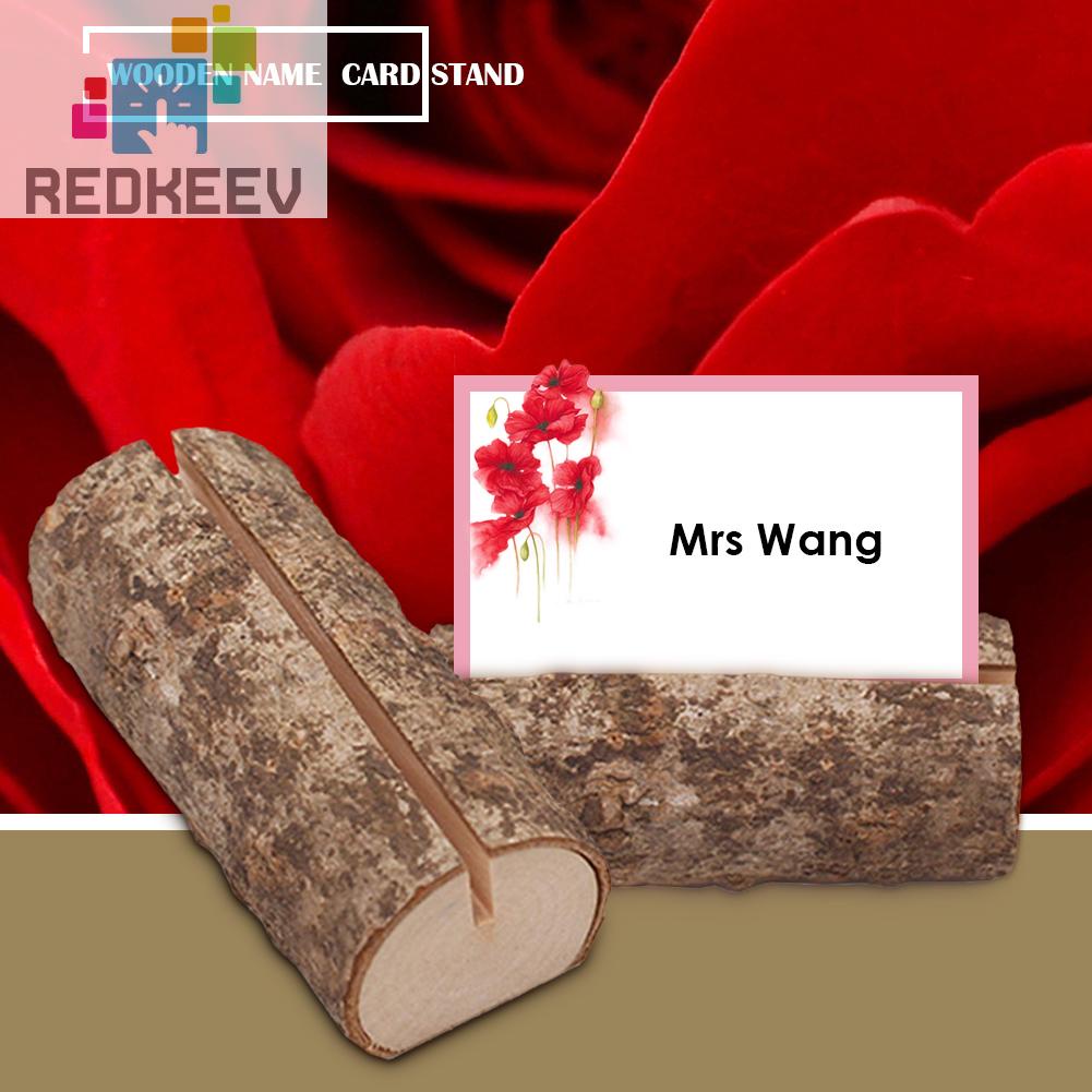 Bộ 10 giá đỡ ảnh/ bảng tên bằng gỗ độc đáo tiện dụng dùng trang trí bàn tiệc cưới