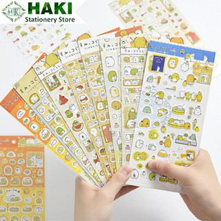 Sticker cute, hình dán sticker cute hoạt hình HAKI trang trí sổ đáng yêu